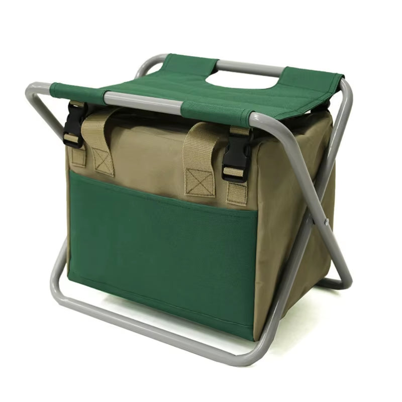 Multipurpose Garden Tools Set Chair Folding Stool with Tote Bag Garden Tools with Pockets for Gardener Use